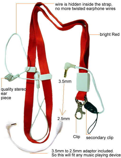 Earphone with Neck Strap