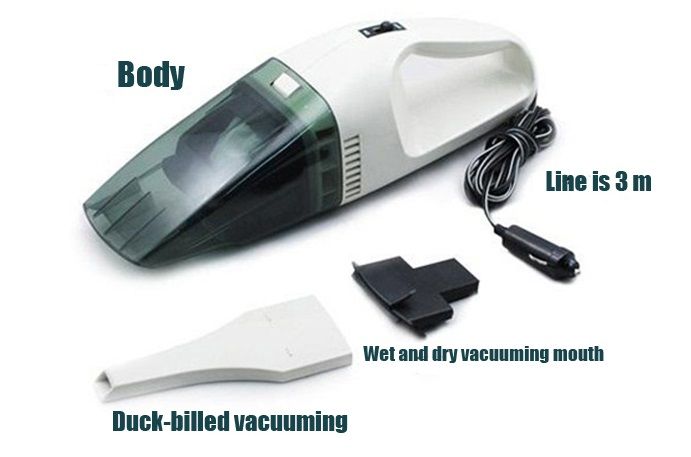 12V High-Power Wet and Dry Portable Handheld Car Vacuum Cleaner