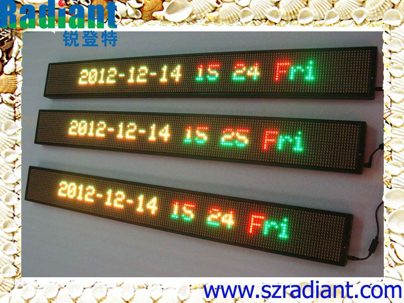 Semi-outdoor tri-color programmable led sign