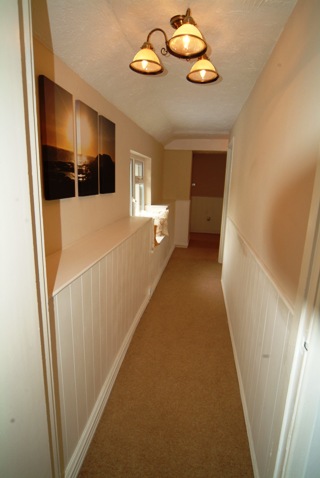 Tongue and groove wall panelling