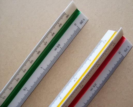 Scale Ruler, Triangular Rulers