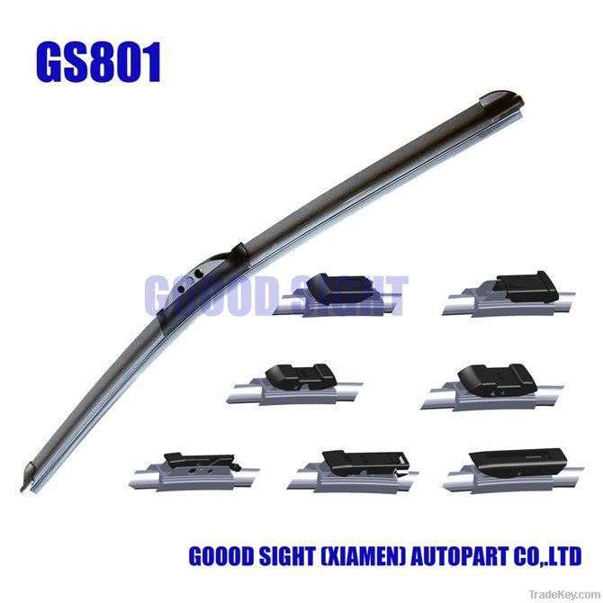 New Soft Windshield Wiper Blade- 8 Adapters