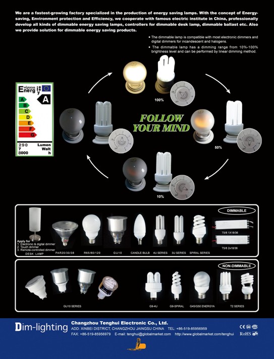 dimmable energy saving lamps