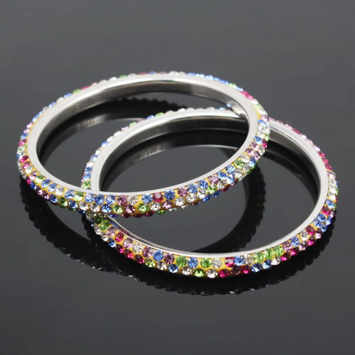 whoesale crystal stainless steel bangle &amp; alloy bangle