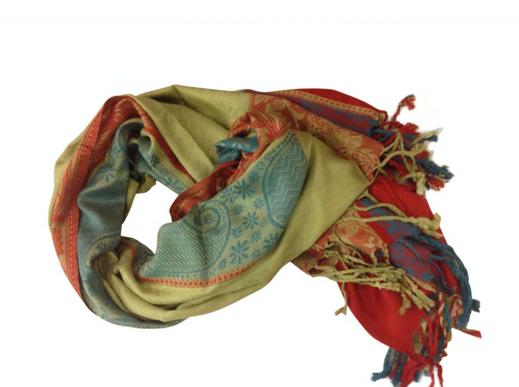 Scarves viscose and wool