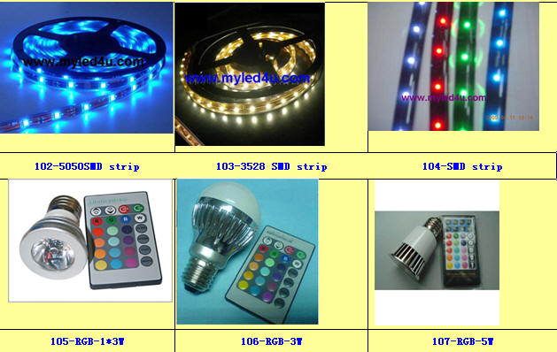 LED Flexible Strip Light &amp; RGB Bulb