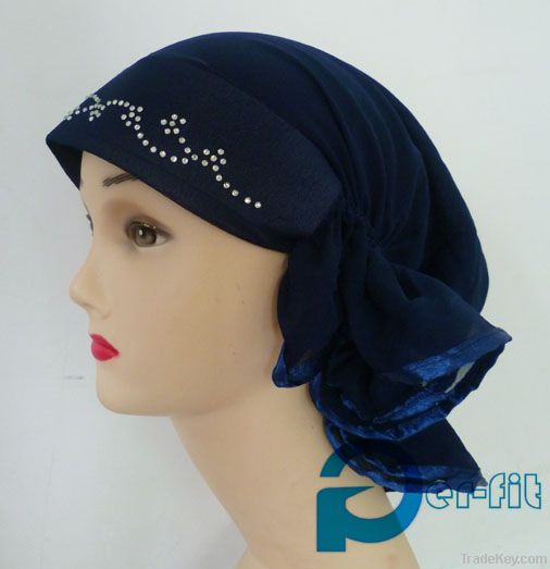 Muslim chemo underscarf hair loss cap turban bonnet hijab abaya