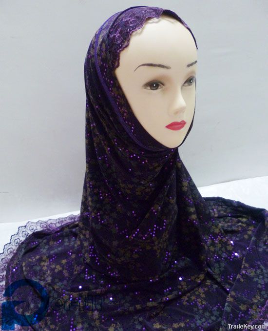 Muslim chemo underscarf hair loss cap turban bonnet hijab abaya