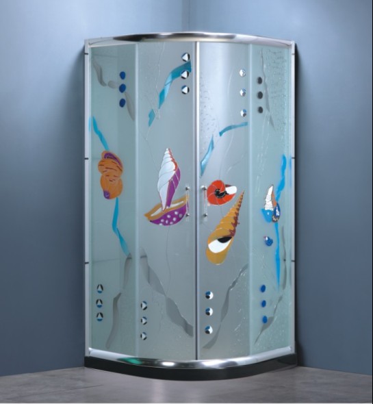 Flower glass shower enclosure  AT-2020
