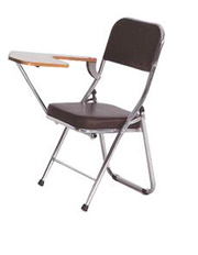 folding chair with writing area