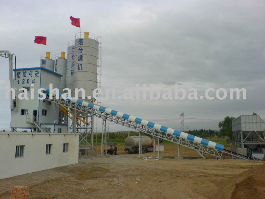 HZS90 concrete mixing plant