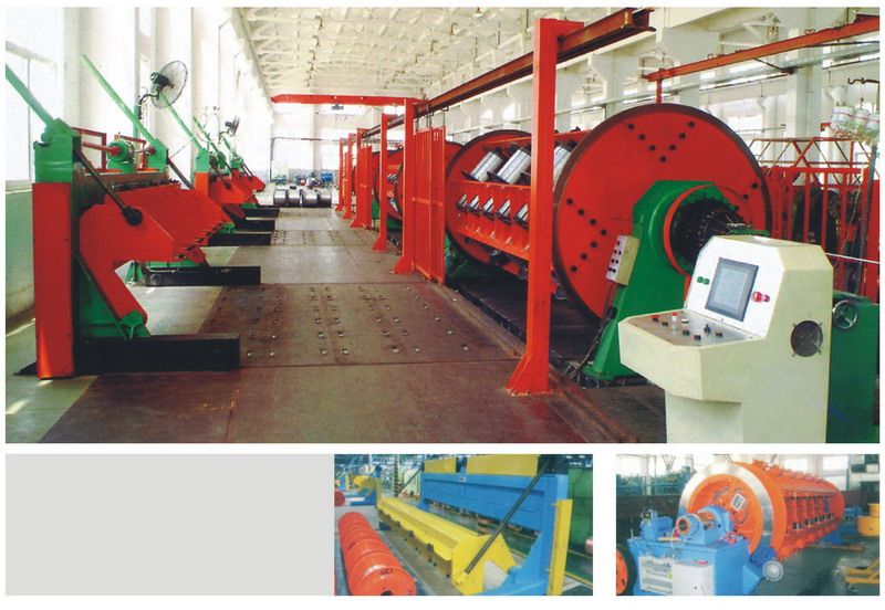 Rigid frame stranding machine