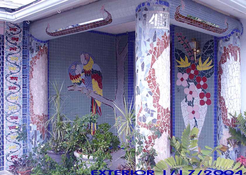 Exterior Design &acirc; ~ 250 sq feet -  Mosaic tiles