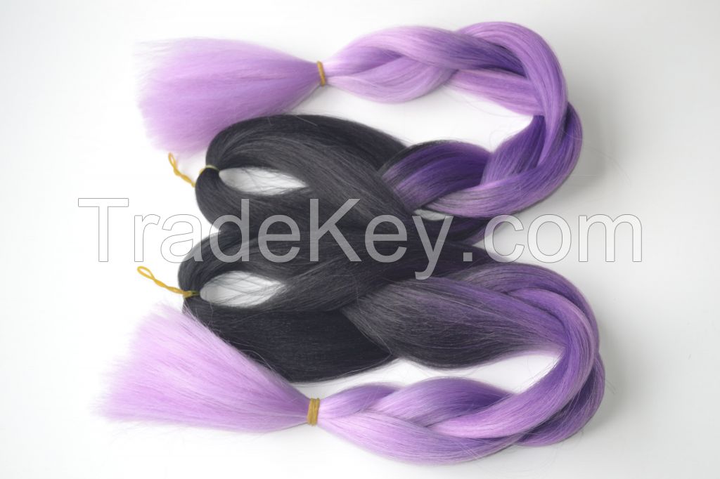 Sell Ombre three tone Colour KK Jumbo Braid high temperature fiber synthetic hair