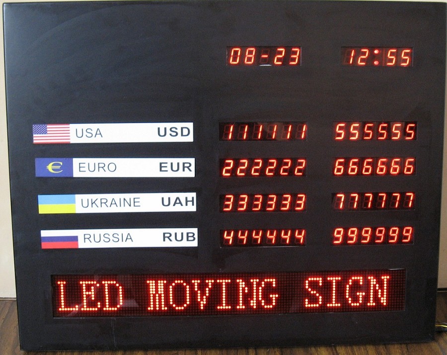 LED exchange rate board