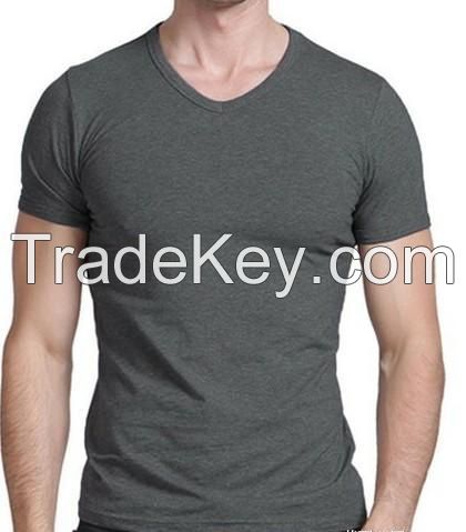 Mens blank V neck t shirt