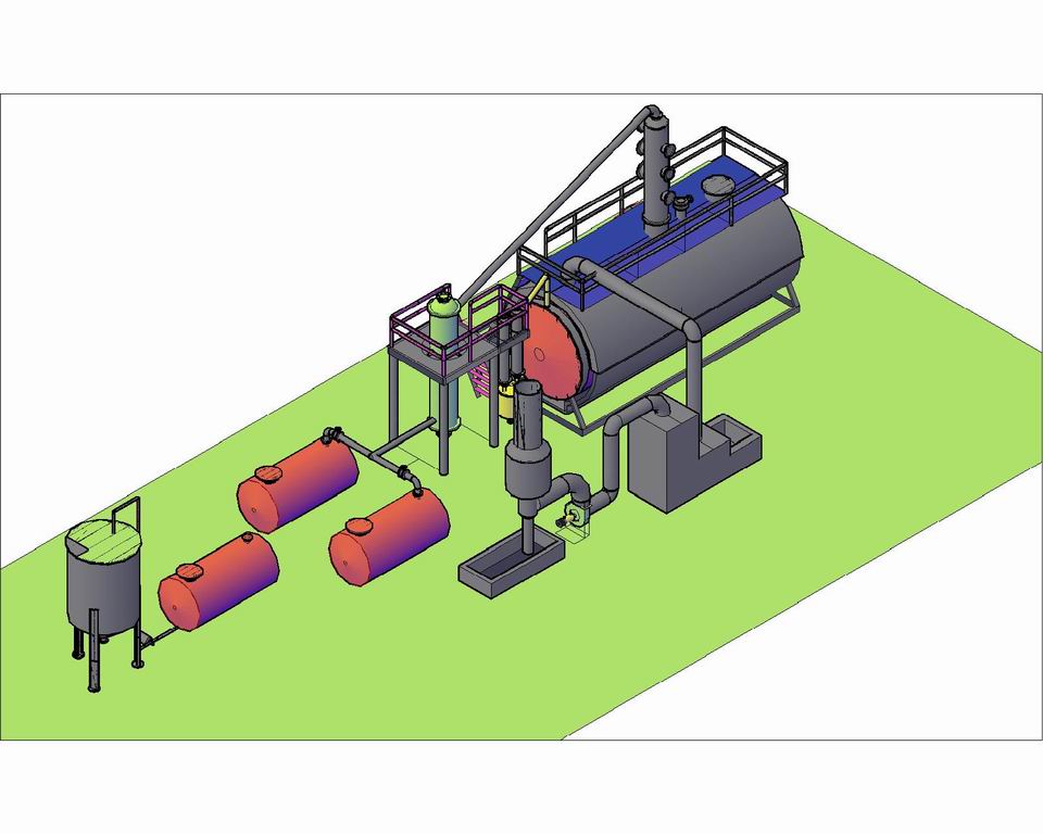 mini waste oil refining machine