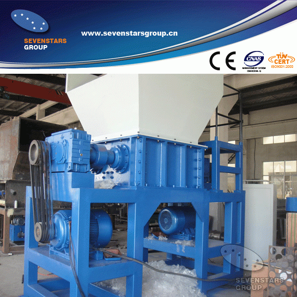 Double shaft big film shredder / pp woven bags shredder