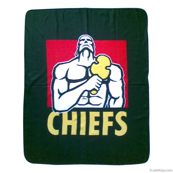 Promotional polar fleece blanket