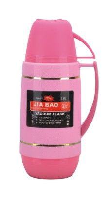 plastic vacuum flask with glass refill