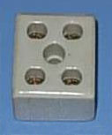 Porcelain terminal block, connector