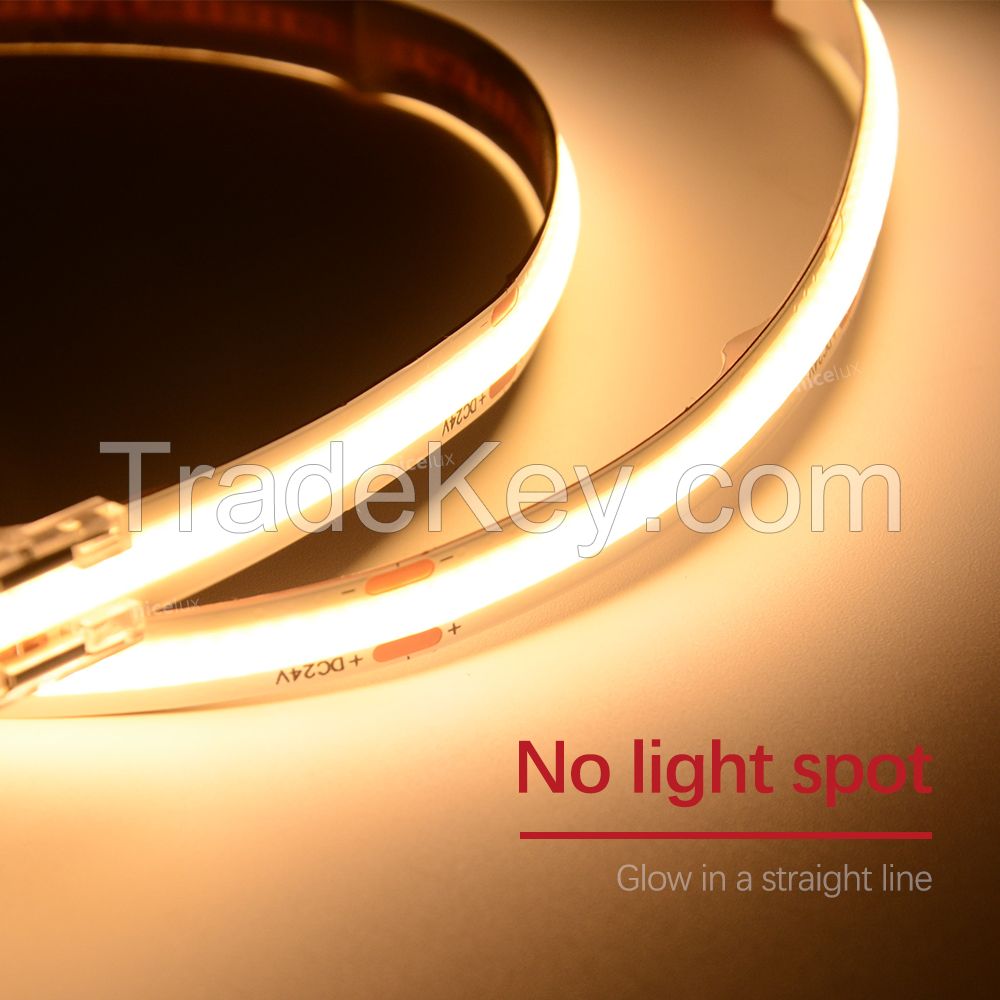 DC 12V 24V 9.6ft / 3 Meters 30W 8mm Width High Density Flexible COB LED Strip