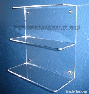 Three-tiered Acrylic Wall Mounting Shelf