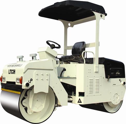 double steel-wheeled vibratory roller