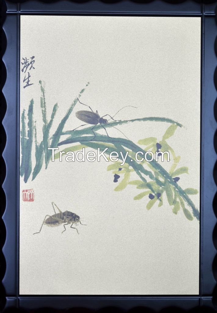 Gold leaf or gold foil Chinese painting, support customized chinese paintings on gold leaf