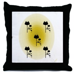 Tulip Silhouette Throw Pillow