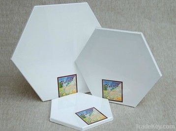 hexagon stretched canvas