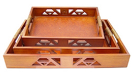 wooden tray,bamboo weaving style,furniture