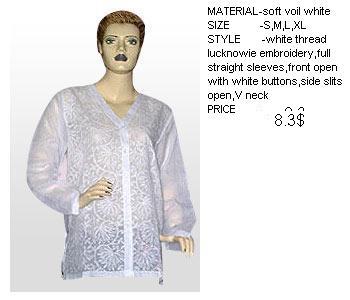 lucknawi chickan work kurtis