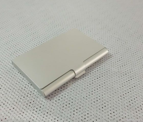 Aluminum business card holder