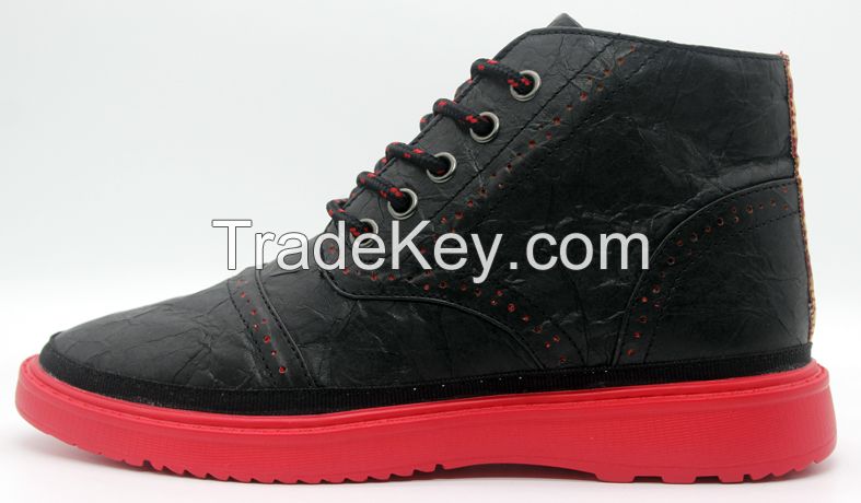 Men's Casual shoes High cutted Fashion shoes in Black color