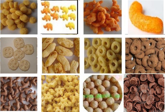 expanded puffed corn snacks making machine