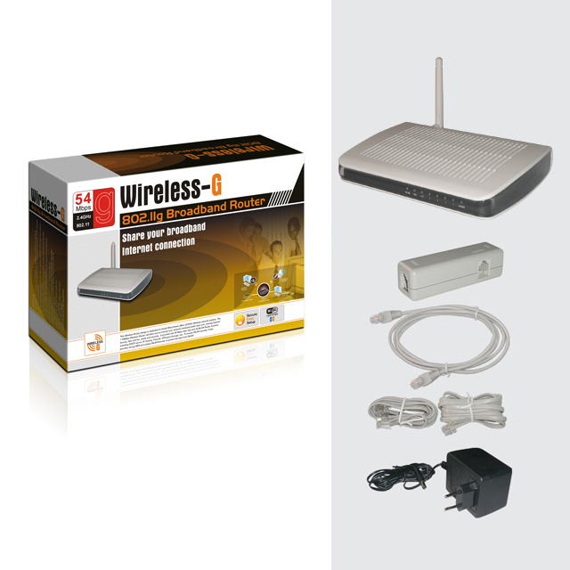 Wireless 802.11G Router + ADSL + 4Port