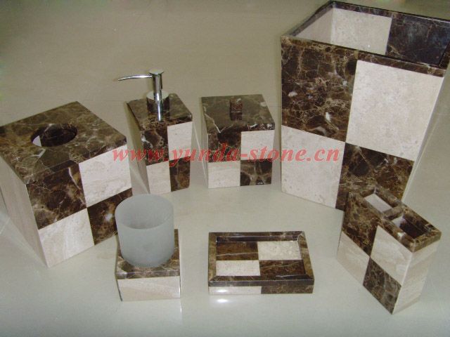 new designed stone bathroom accessory set