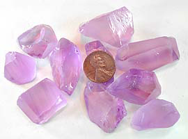 Rose De France Amethyst Rough 100% Clean Slices