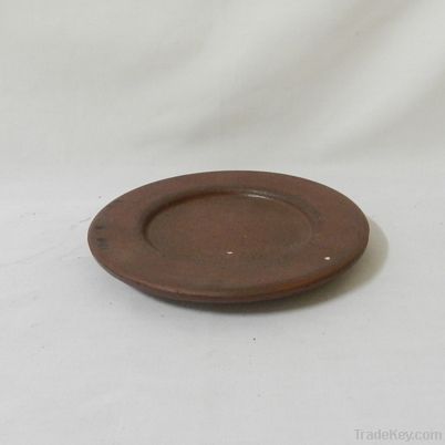 Wooden candle plate
