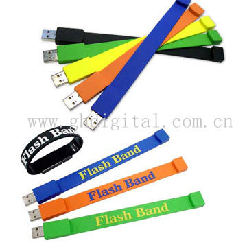 Wrist band USB flash drive