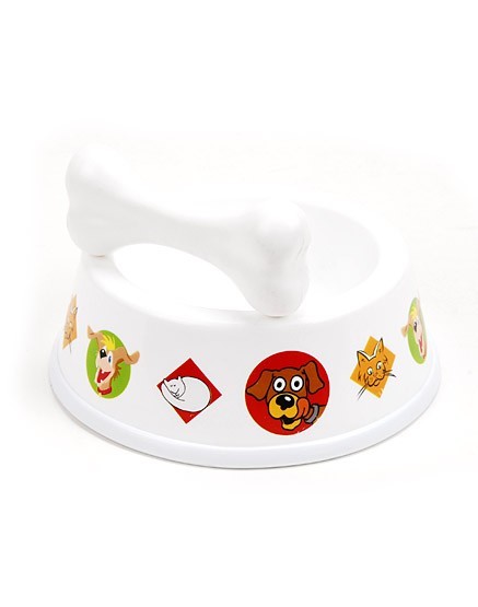 Plastic Pet Bowl with bone