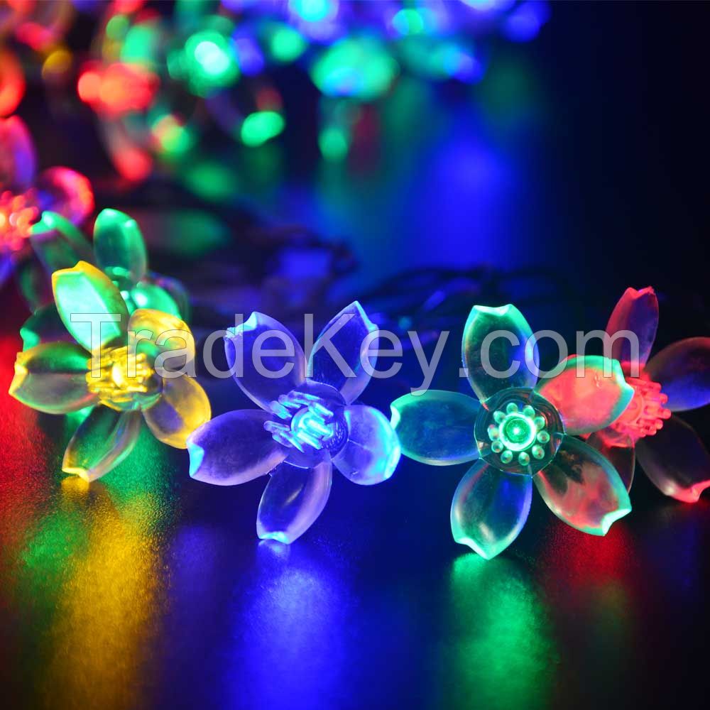 LUCKLED Flower Solar String Lights