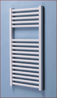 Straight towel warmer in white