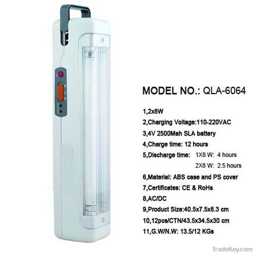 Lampara Recargable De Emergencia 2X8W