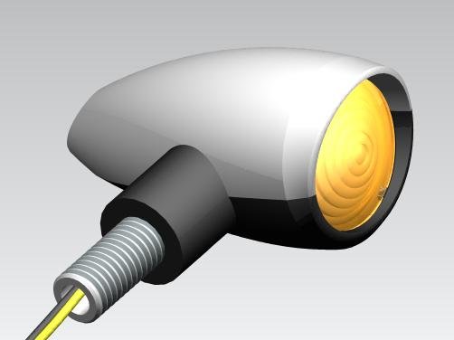 Motocycle direction indicator with H21W