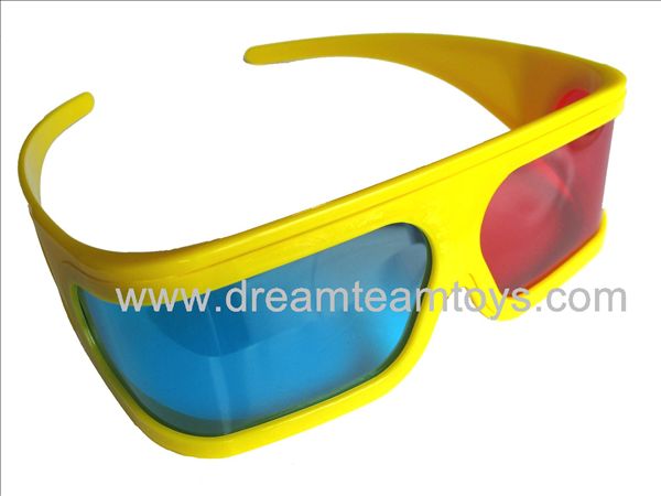 Yellow Plastic 3d glasses