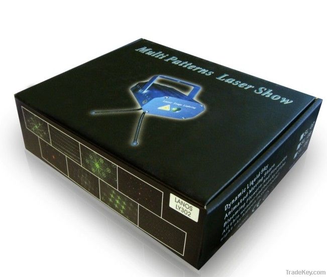 star laser pattern/sound active/mental box mini laser stage light