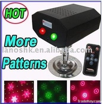 15 patterns/ sound active/remote control/plastic box mini laser light