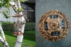 Stainless Steel Hanging Bird Feeder Solar Light